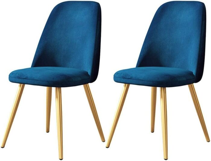 dining chair Business Dining Chairs Set Office Reception Chairs Kitchen Dining Chairs Velvet Cushion Wrought Iron Non-Slip Feet with Sturdy Livin