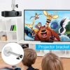Ceiling Wall Projector Mount, Universal Mini Projector Mount Stand 360° Rotatable, Wall Mount Indoor Outdoor Bracket Holder for Home Theater, Sec