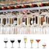 Wine Glass Rack Ceiling Hanging Shelves Bottle Holder Glass Shelf, Industrial Retro Decor Wall Mounted Wine Glass Rack Living Room Bar Furniture