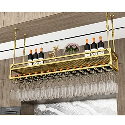 SUCHETA Wine Rack Wine Rack, Rustic Style Wine Glass Bottle Rack Can Hanging Mount, Rustic Glass Cup Wine Racks For Kitchen Bar Restaurant, Easy