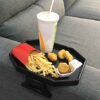 CLEVER BEAR Sofa Arm Clip Table,Sofa Armrest Tray Armrest Tray Table Drinks Snacks Holder(Black)
