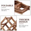 Roshtia 6 Pack Wine Rack, Wood Wine Storage Racks Countertop, 6 Bottles Wooden Stackable Wine Cellar Racks, Foldable Standing Storage Holder Rack