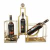 Wine rack Wine Rack Champagne Glass Holder Goblet Holder Bracket Kit Display Stand Glass Locker (color: Gold)