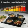 CIARRA CBBIH4BFF 7200W Built-in Induction Hob 4 Zones with 2 Flex Zones and Boost Function Touch Control Ceramic Glass 9 Power Levels Child Safet