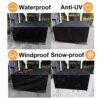 Aosong Garden Furniture Covers Heavy Duty 420D Oxford Fabric Waterproof Square Outdoor Furniture Cover for Table Chairs, Rattan Furniture Covers