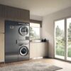 Asko Pull-Out Shelf with Laundry Basket (Connector) for Built-in Washing Machines and dryers HDB1153S, Stainless Steel
