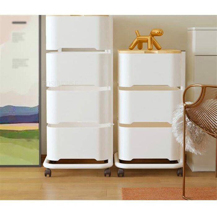 THYKL Kitchen Cart Furniture Storage Rack Living Room Side Table Storage Rack Trolley (Color : D, Size : 73cm*29cm)