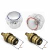 Wärmer System Bathroom Kitchen Sink Tap Top Head Covers - Standard Tap Tops Replacement for Leaking Aging Taps - 1/2'' Tap Revivers - Hot Cold To