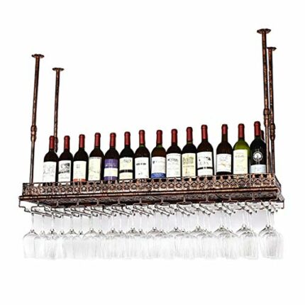 Vintage Stylish Simplicity Industrial Stylish Simplicity Down Wine Rack Simple Metal Iron Display Home Goblet Holder Wine Glass Holder Adjustable