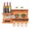 Wine rack Solid Wood Wine Rack Creative Shelf Wall-mounted Wine Rack Goblet Holder Wine Rack Wine Rack Glassware Rack