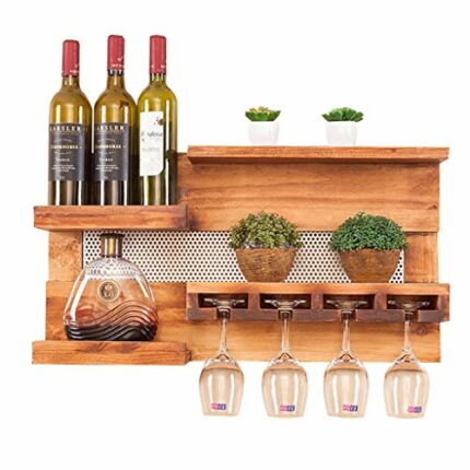 Wine rack Solid Wood Wine Rack Creative Shelf Wall-mounted Wine Rack Goblet Holder Wine Rack Wine Rack Glassware Rack