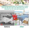 WANTOUTH 8Pcs Tablecloth Weights Stainless Steel Flower Tablecloth Weights Picnic Table Clips Decorative Metal Table Cloth Clamps with Clip For O