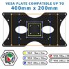 Mount-it! Mount Adapter Plate - Monitor and TV Mount Extender Conversion Kit Allows 75x75, 100x100, 200x200 to Fit Up to 400x200 mm Patterns