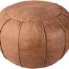 Unstuffed Round Pouffe, Supersoft Handmade Faux Decor Pouf Ottoman Cover, Storage Solution, Foot Rest, Footstool, Pouffe Seat or Balcony Office I