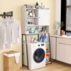 UROSULO Over The Toilet Storage Cabinet, Over The Toilet Storage Shelf with Toilet Paper Holder, Bathroom Organizer Over Toilet Storage, Space-Sa