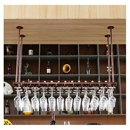 EYLINK Ceiling Decorative Wine Rack Retro Ceiling Rack Upside Down Hanger Suitable for Living Room Dining Room Bar Counter Rack Flower Pot Displa