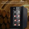 Wine Cooler Refrigerator, 8 Bottle Wine Fridge Small, Countertop Wine Cooler with Digital Temperature Control, Mini Freestanding Wine Cellars Gla