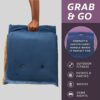 bonVIVO Floor Chair - Easy III Folding Meditation Chair w/Handle - Portable, Padded Floor Chair with Back Support for Camping & Gaming - Floor Se