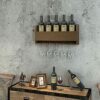 wine rack Solid Wood Wine Rack, Wall Living Room Shelf, Stemware Wine Glass Rack, Modern Minimalist Living Room Dining Room Decoration Rack， Rust