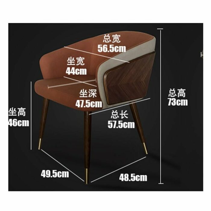 maozi Comfortable Dinning Chair Home Kitchen Designer Dining Chairs Bedroom Household Products
