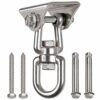 WAREMAID Heavy Duty 360° Swivel Swing Hangers, Stainless Steel Swing Hook for Ceiling Wooden Porch Swing Hanging kit Playground Gym Rope Boxing B