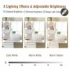 Buildonely Dressing Desk Set with Mirror and Lights, Vanity Set with 6 Storage Drawers and Cushion Stool, Hollywood Makeup Table for Bedroom, Gir