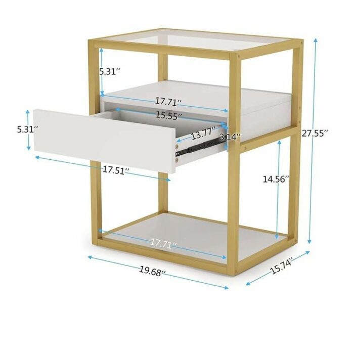 FRDTSG Bedside Cabinet Small Storage Shelf Bedroom Bedside Table Storage Lockers Household