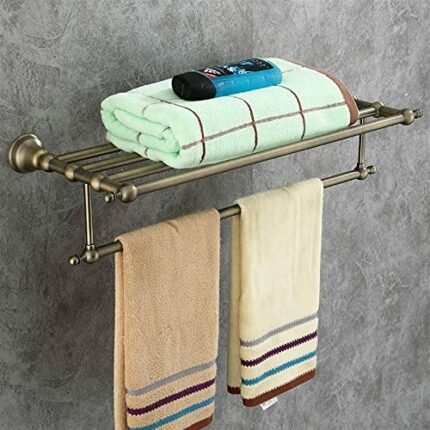 HIGOH Towel Racks, Bathroom Towel Rack Wall Mounted Towel Holder, Towel Rack,Alloy Towel Holder,Bathroom Rack,Bathroom Toilet Bathroom Hardware