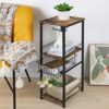 UOMIO Bathroom Storage Shelf Floor Standing Narrow Vertical Storage Racks with Drawer and Toilet Paper Stand Bathroom Accessories Cabinet Organis