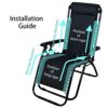UNEEDE Recliner Replacement Elastic Cord for Zero Gravity Chair, Garden Sun Recliners, Lounge Chair and Bungee Chair, 4 Pack, Black