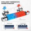 Thermostatic Shower Mixer,Intelligent Constant Temperature Anti-Scald Brass Shower Mixer Bar,Valve 1/2" Outlet,Chrome