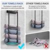 Towel Racks for Bathroom Wall Mounted | Space-Saving Towel Holder with Shelf | Durable Stainless Steel Construction | Easy Installation | Modern