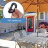Umbrella Hole Ring Set, 1 Set Table Insert Parasol Hole Ring Plug & Cap, Umbrella Thicker Hole Ring Plug Set for Garden Deck (1.85in)