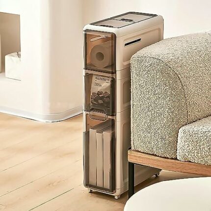 2/3/4-Drawer Mobile Storage Cabinet, Slim Storage Cart, Small Bathroom Storage Cabinet for Small Spaces, Over The Slim Toilet Paper Storage Cabin