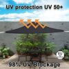 ZOIEpeng Triangular Garden Sun Shade Waterproof Garden Shelter Outdoor Parasol 3.6 x 3.6 x 5 m (Grey)