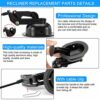BUZIFU 2 Pcs Recliner Replacement Parts Black Oval Recliner Pull Handle Sofa Chair Recliner Release Cable Replacement Universal Release Lever Han