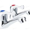 VONATES Thicken and Lengthen Bathroom Sink Taps Lever Basin Taps Kitchen Tap Bathroom Sink Mixer Tap Chrome-Plated Copper Body Cold Water Kitchen
