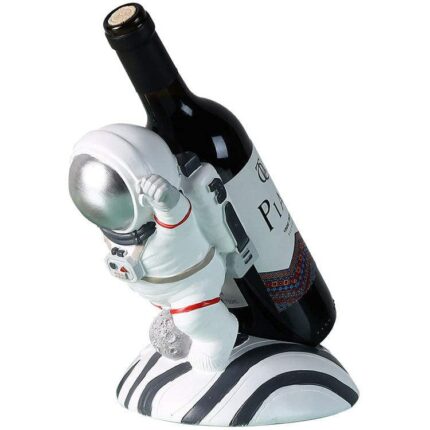 Wine Rack Nice Restaurant Decor Crafts, Spaceman Tabletop Decoration White Resin Livingroom Astronaut Wine Holder, Wine Rack Shelf Resin Practica