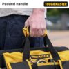 Tool Bag 16" Inch Heavy Duty Large Nylon Smart Tool Storage Bag Organiser 8 Outer & 19 Inner Side Pockets with Removeable/Adjustable Shoulder Str