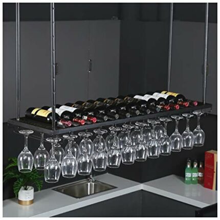 Stylish Simplicity Down Wine Rack Stylish Simplicity Industrial Retro Iron Inverted Goblet Holder Wine Glass Holder Kitchen Cutlery Bottle Holder