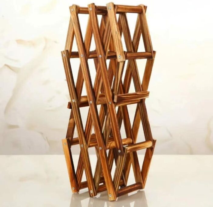 LoongZDD Freestanding Stackable Wine Rack Organizer for Countertop and Cabinets with Foldable Design and Scratch-Resistant Protector