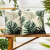 Waterproof Cushion Covers Green Plants Outdoor Cushions 45x45 CM Sofa Covers Pillowcase Double Sided Monstera Leaves Tropical Pillows for Bedroom