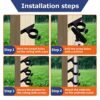 VANROUG Patio Umbrella Holder Outdoor Clamp Mount Bracket for Deck Railing Fences,Balcony or Courtyard(3 PCS Black)