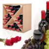 YIDANYOT Wine Rack 24 Bottles Countertop Wine Holder Wood Wine Bottle Holder Organizer Cube Tabletop Wine Storage Holder Rack for Home, Kitchen,