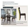 DINGZZ 5 Piece Kitchen Dining Table Set 1 Wooden Table + 4 Chairs Set For Restaurant Espresso