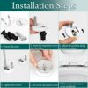 Toilet Seat Fittings, 2 Pack Toilet Seat Hinges with 2 Extra Screws, Stainless Steel Toilet Seat Screws with Expanding Rubber Screws, Stainless S