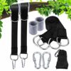 ANGGO Tree Swing Hanging Straps, Outdoor Hammock Straps Adjustable Holds 2200 lbs, 5ft/152cm Swing Hanging Strap Kit with Safer Lock Snap Carabin