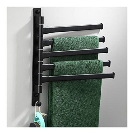HIGOH Towel Racks, Towel Rail for Bathroom,Swivel Towel Holder Towel Hangers,Wall Mounted Bathroom Towel Rail Rack,Aluminum Bathroom Towel Bar To