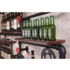 Wine racks metal Loft Retro Industrial Style Shelf Iron Art Solid Wood Water Pipe Wall-mounted Wine Rack Wine Rack Glassware Rack Goblet Holder