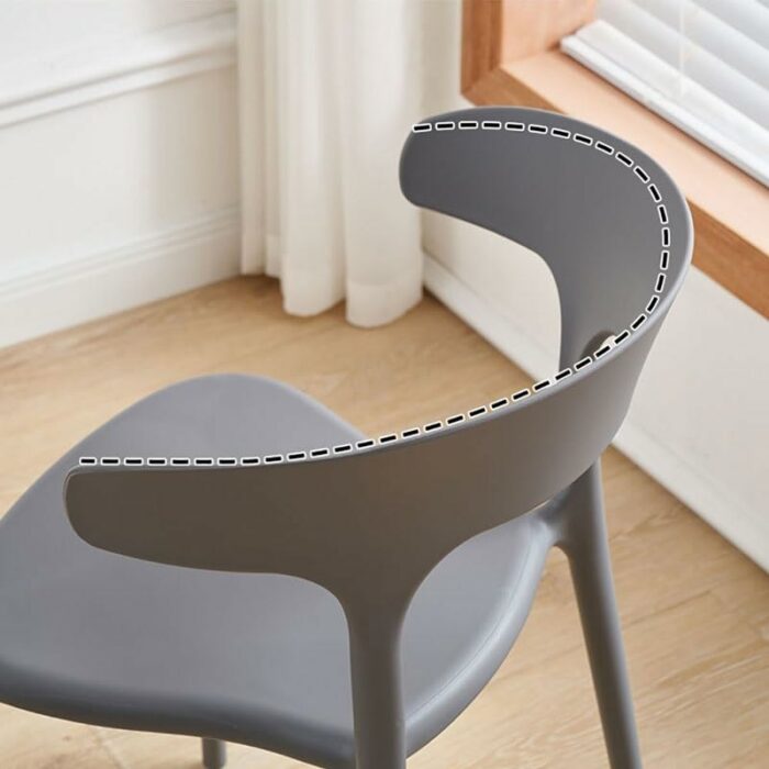 WALNUT Plastic Chairs For Kitchen Living Room Chair Meeting Negotiation Stool Commercial Place Furniture Tea Shop (Color : D, Size : Light Grey)
